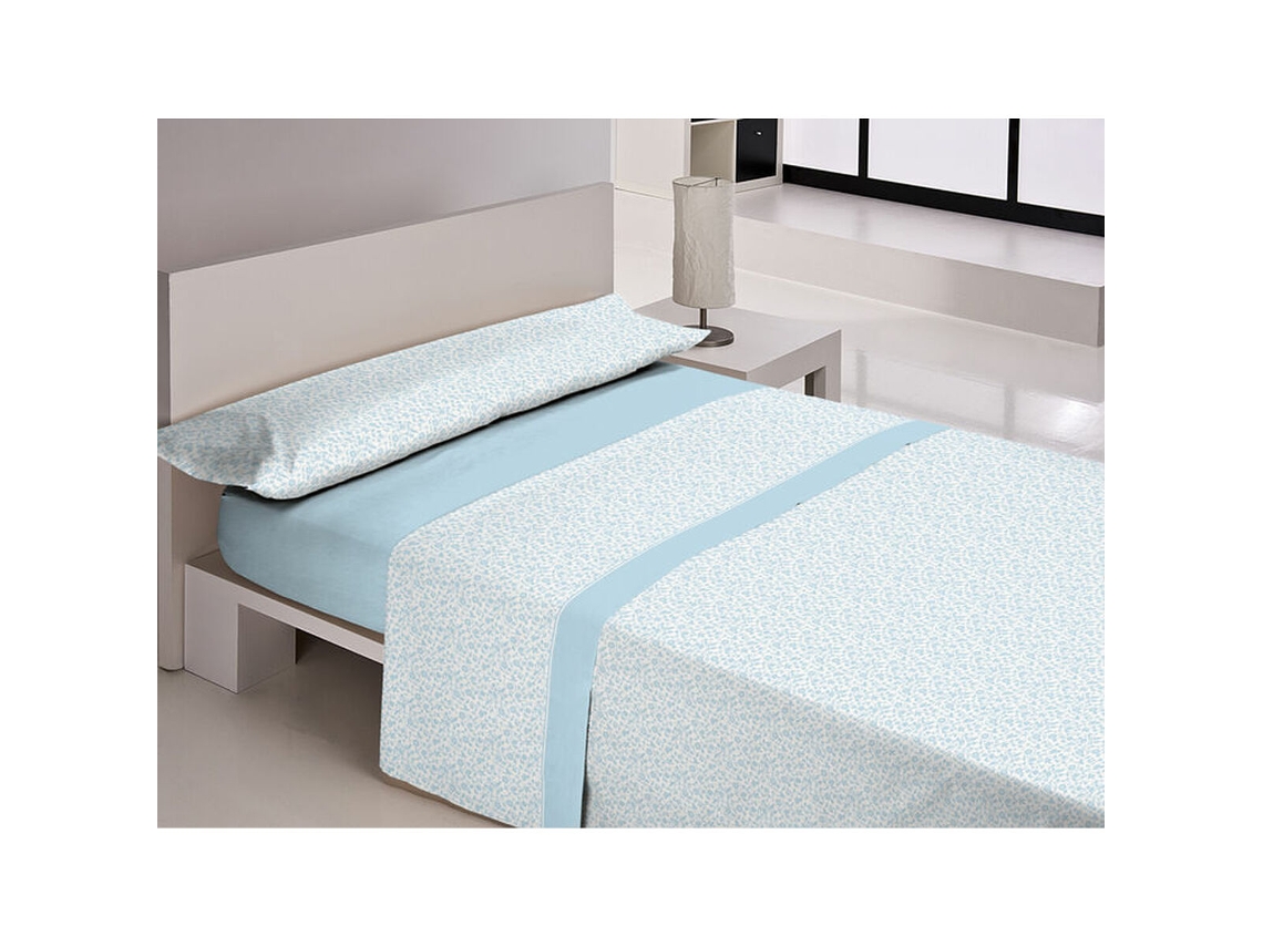 Conjunto de Lençóis LIBELA PIRINE GOMERA (Azul - Casal - 150 x 195 + 25 cm)