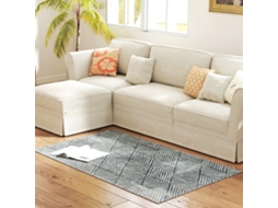 Carpete Cinza Escuro 150x80cm (lavável, Estilo Moderno)