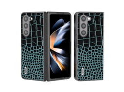Capa De Celular Abeel Em Couro Com Estampa De Crocodilo E Borda Preta