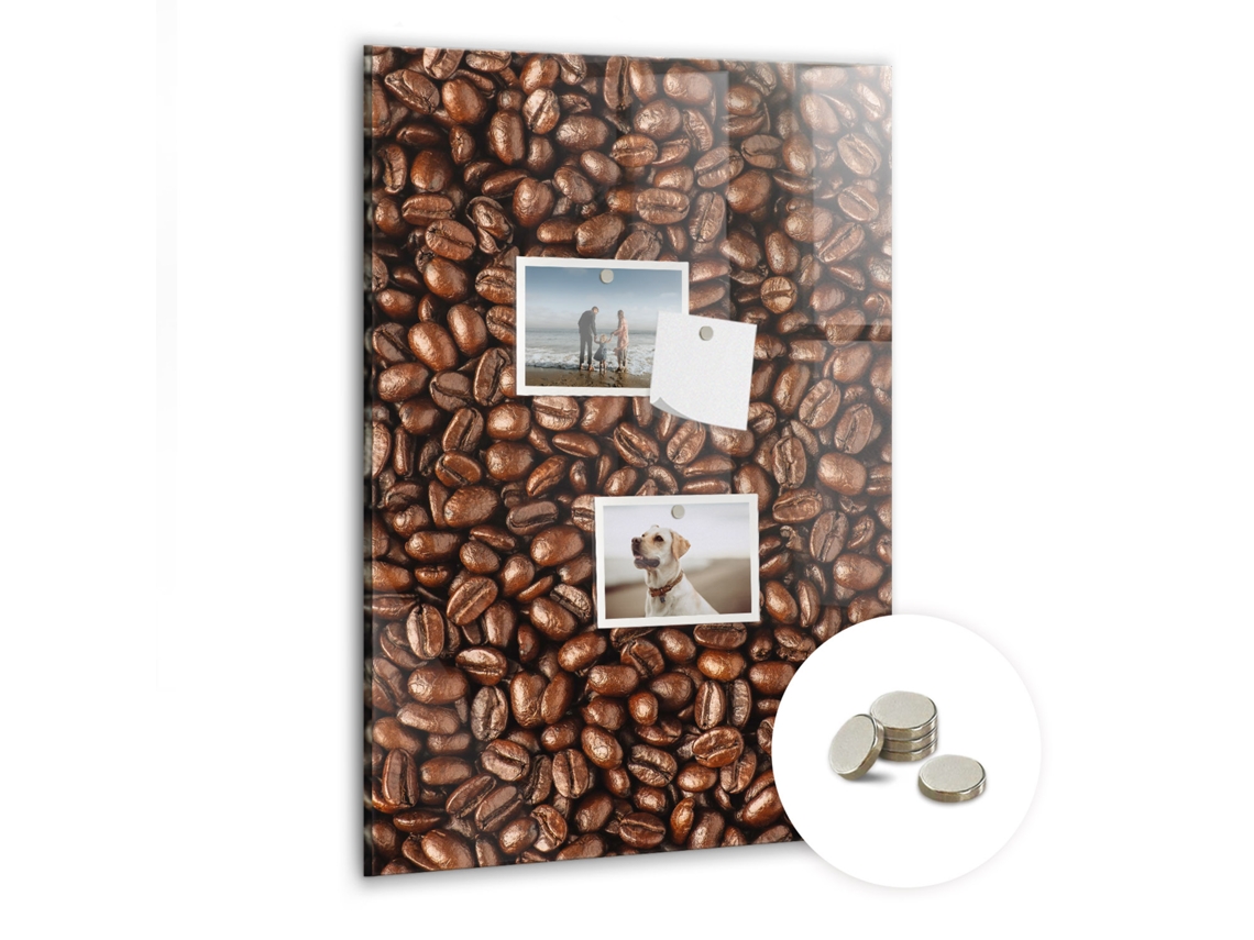 Quadro De Vidro Magnético Grãos De Café Para A Sala De Estar Espelharte (40x60 Cm)