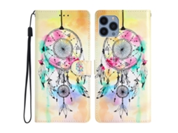 Capa Pega Carrilhão Vento Para Iphone 15 Pro Pele Sintética