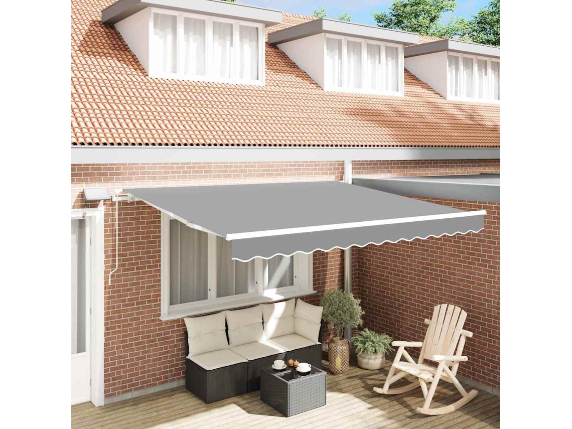 Vidaxl Estrutura De Toldo Manual Branco 300 X 250 Cm Alumínio