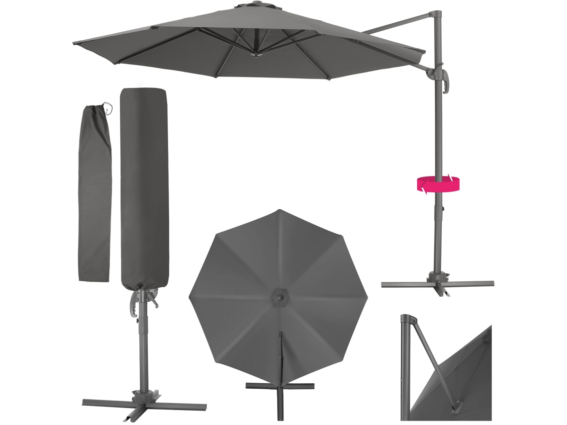Guarda-Sol TECTAKE Daria Ø 300 cm com Capa e Pedal