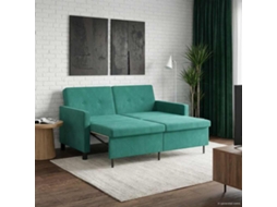Vidaxl Sofá-cama Turquesa Tecido