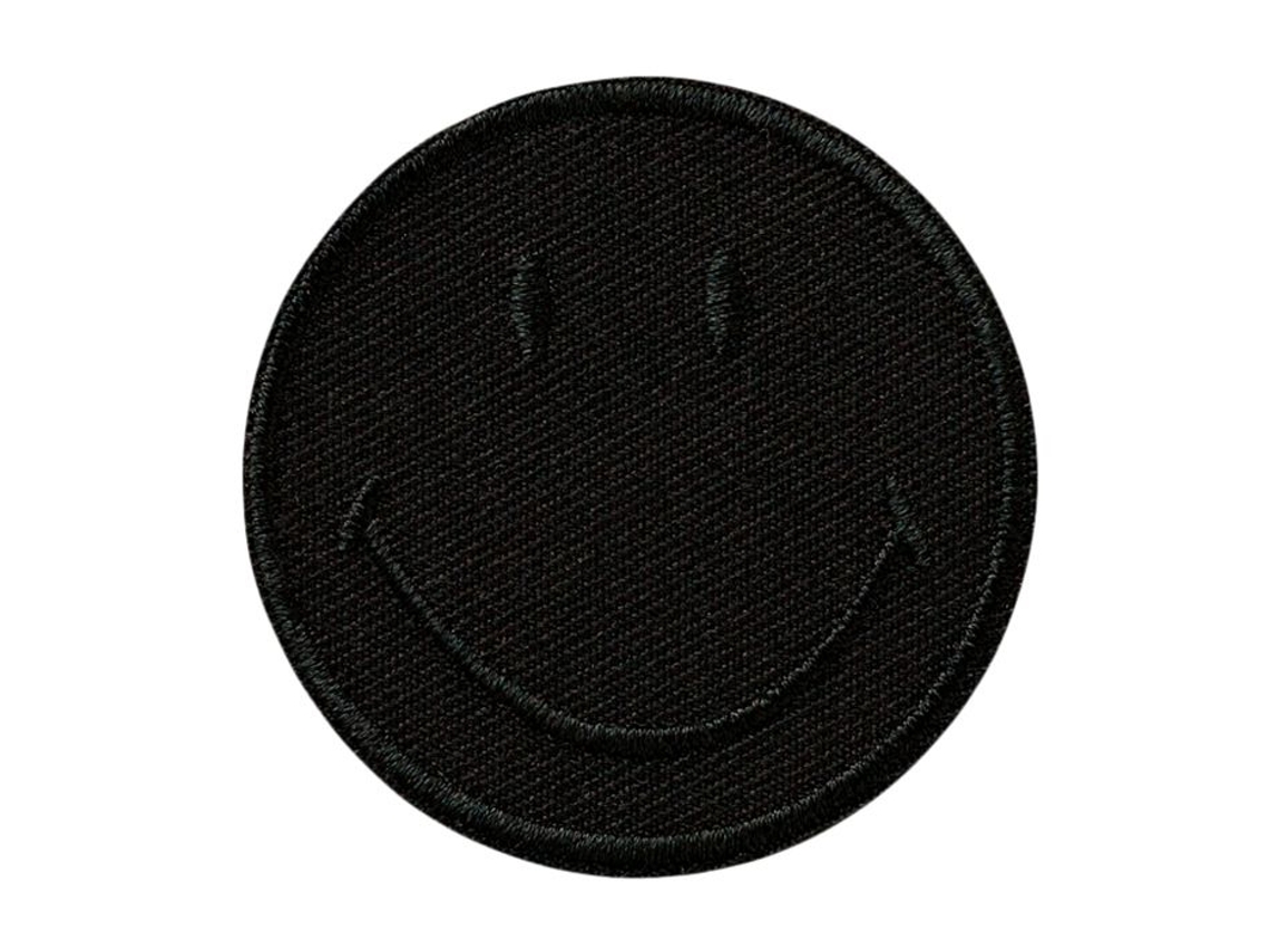 Ecusson Smiley Preto Mono Quick