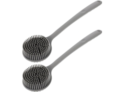 Lurelia Conjunto De 2 Escovas De Silicone Para Duche, Silicone Macio, Cabo Longo E Cerdas Macias, Uso Diário Essencial