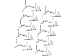 Conjunto De 20 Dobradiças Para Tampa Caixa Com Design Canto Dobrado 8 Furos, Dobradiça De Ferro Mini Quadrante Para