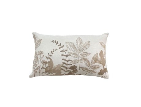Coussin Retangular Padrão Natureza Ecru 30x50 Cm