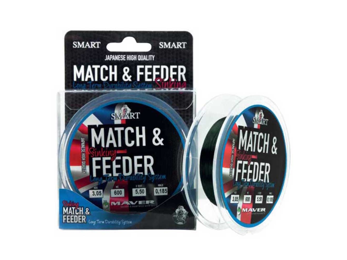 Monofilamento Match&Feeder Sinking 600 M Transparente 0.260 Mmmaver