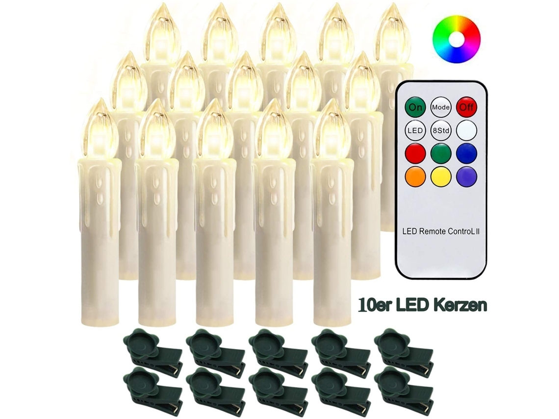 40 Velas Led Com Controle Remoto