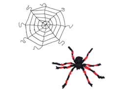 2 Peças de Aranha de Pelúcia para Decorações de Halloween ALLINLESS