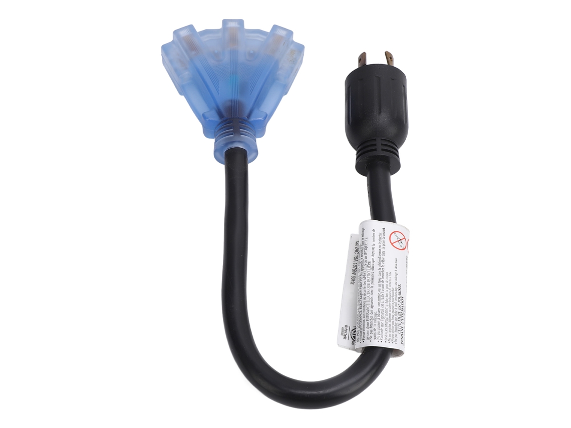 Laxiscreed Adaptador De Energia Para Gerador 20a Para 15a Com Ficha De Roquete Três Pinos