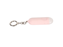Alarme de Segurança Pessoal 130dB com Luz Estroboscópica, Pulseira, Chave para Mulheres e Idosos, Rosa