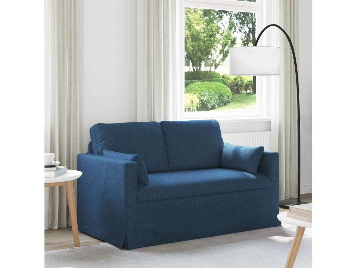 Vidaxl Sofá Azul 139 X 78 X 80 Cm Tecido