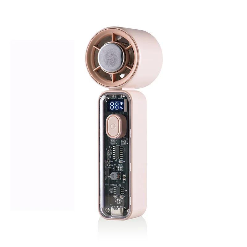 (Rosa) Mini ventilador portátil pequeno, perfeito para viagens.