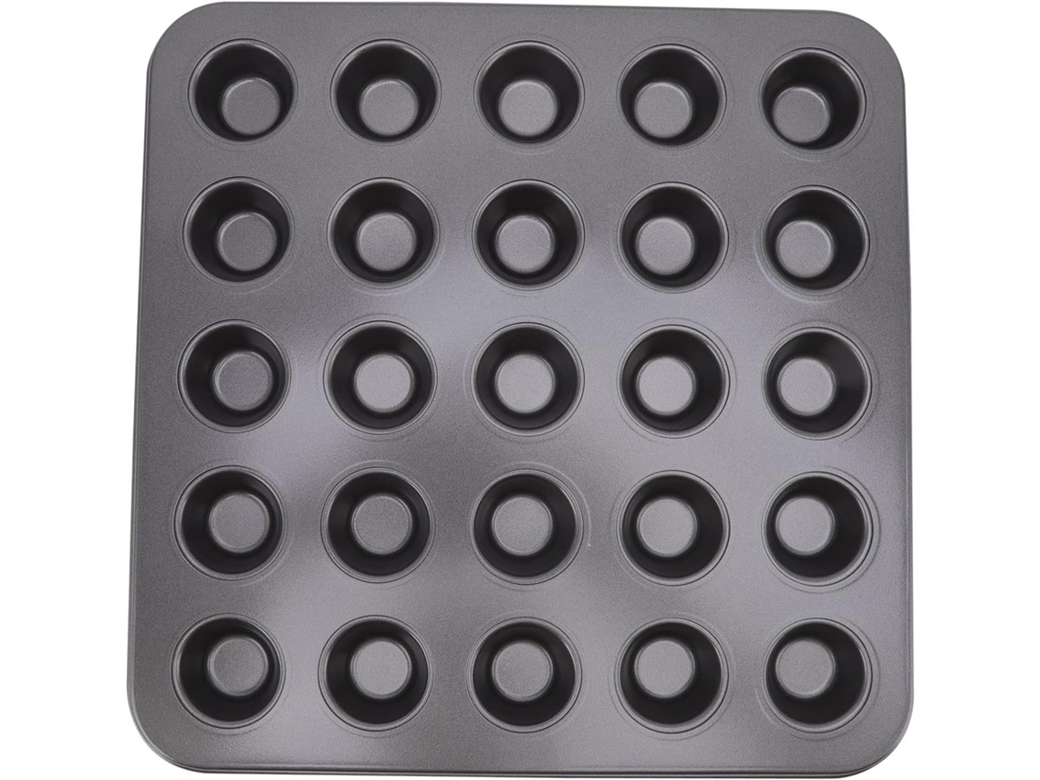 Moldes Para Mini Cupcakes De Acero Al Carbono - 25 Cavidades