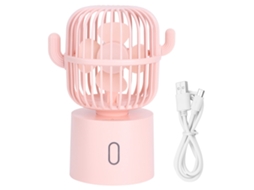 Ventilador Usb Portátil Recarregável Mini Oscilante Rosa