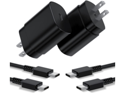 Carregador Tipo C, Pacote Com 2 Carregadores De Parede Usb-c Pd 25w