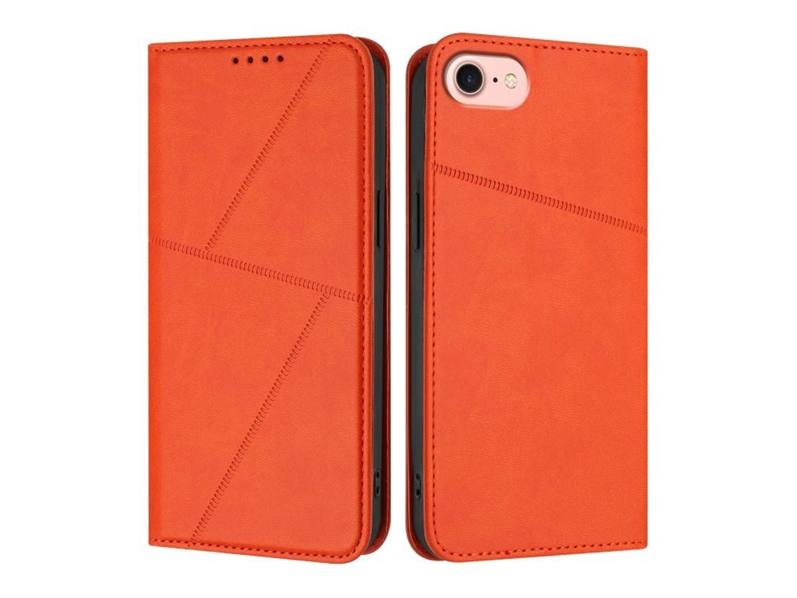 Capa De Couro Fosco Para Iphone 16e - Flip Magnético