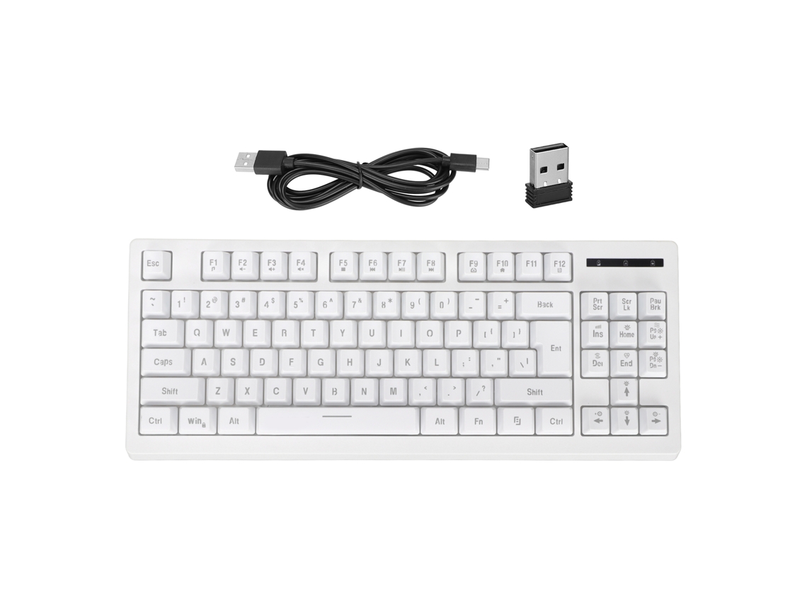 Teclado Mecânico Gamer Sem Fio Rgb Com 87 Teclas