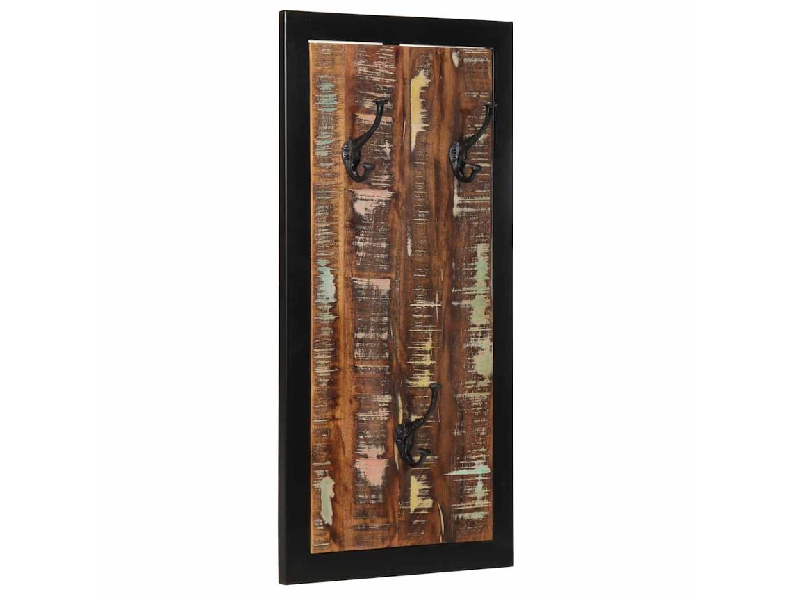 Vidaxl Cabide Multicor 40x2x80 Cm Madeira Maciça Recuperada