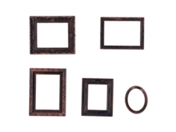 Primerox molduras de Foto Miniatura Vintage Exquisite 5pcs para Casinha de Bonecas 1/12