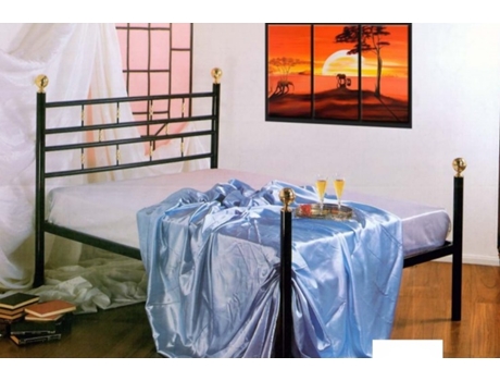 Cama de Ferro Marquesa 190x140 Preto