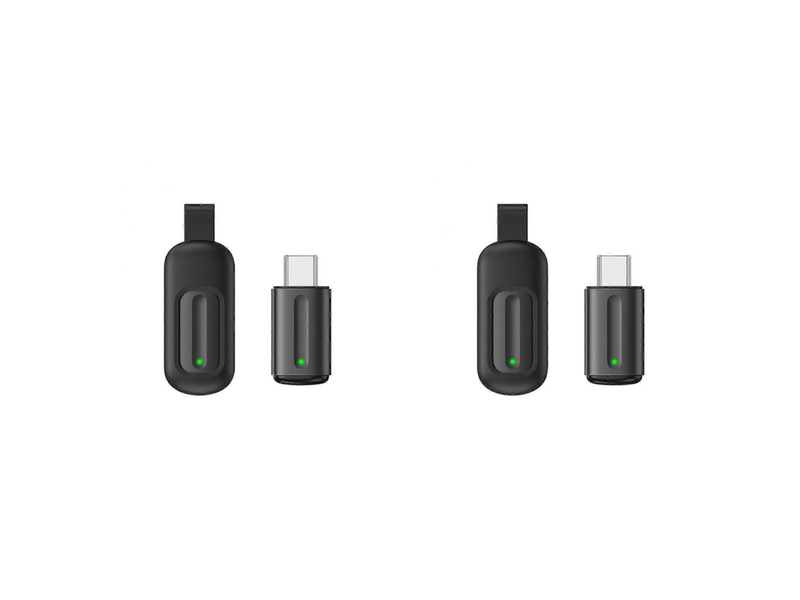 Controle remoto OTG inteligente com aplicativo e 2 portas tipo C para celular Android (preto)