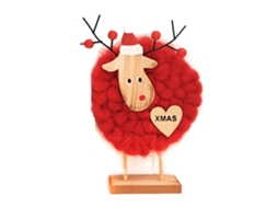 Decoração Natalina Com Boneco Elkhomina Vermelho Da Laxiscreed Para Casa E Bar Festivos