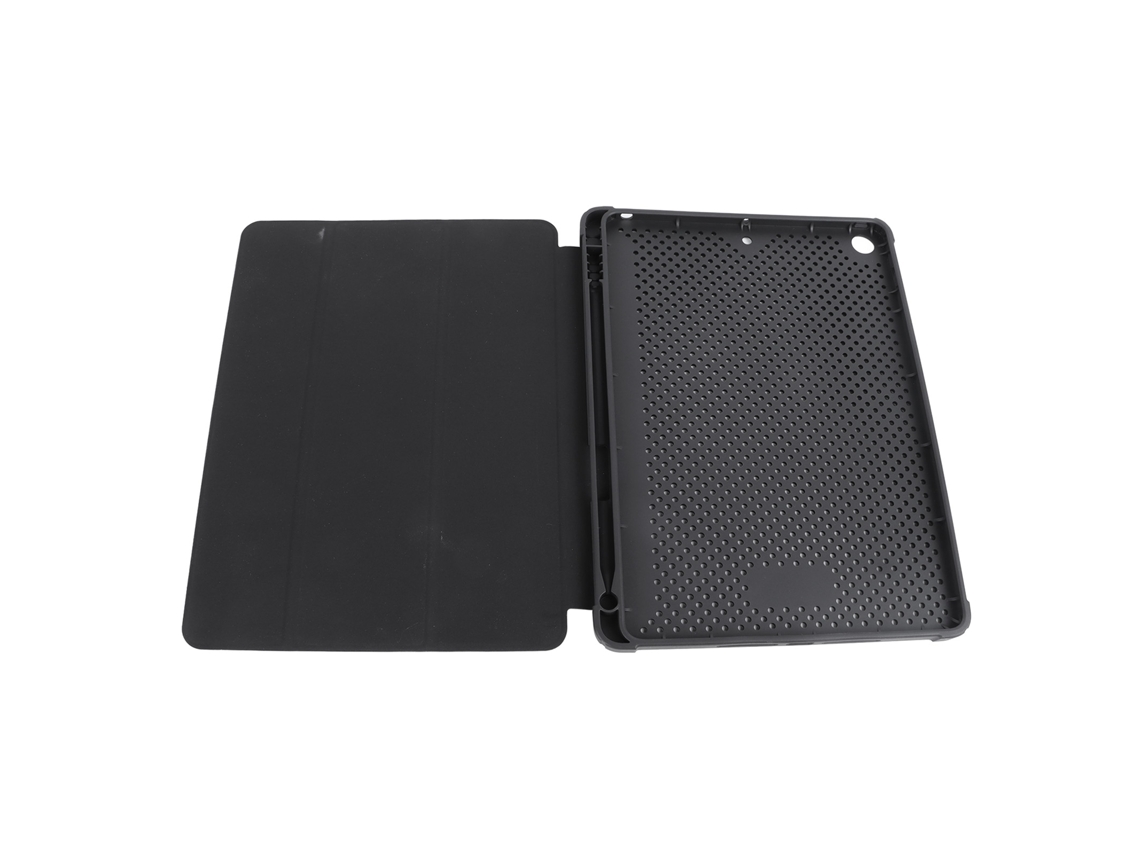 2026zentro-capa De Tablet Preta Respirável Com Recortes Preciso, Porta Lápis E Fechamento Magnético Em Couro Pu Para Ios Tablet 10.2in