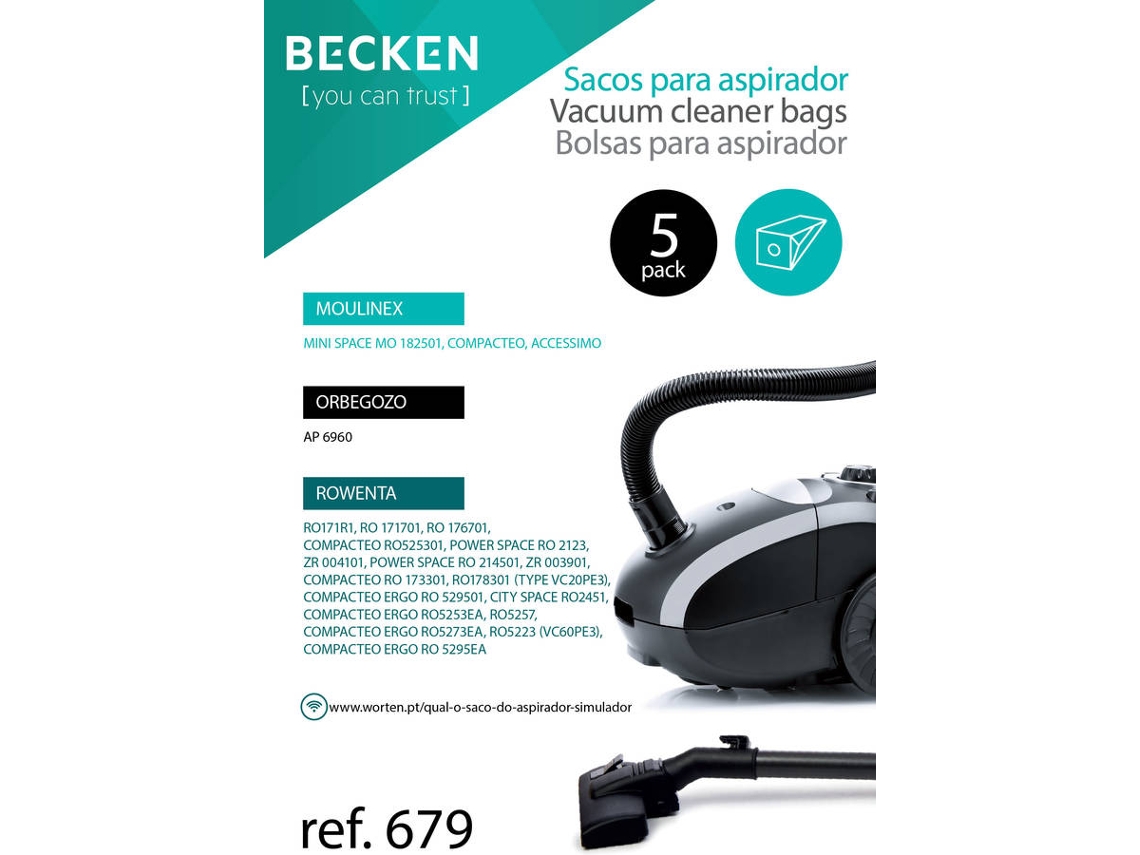 Sacos de Aspirador BECKEN REFª679 (5 unidades)