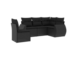 Garden Sofa Set, Garden Sofa Sets Vidaxl Preto Rattan / Vime (n/a)