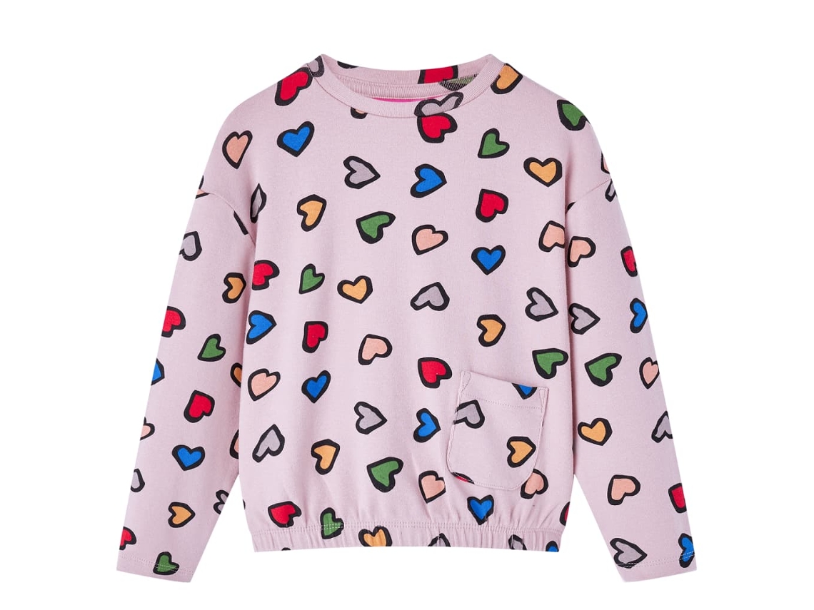 Sweatshirt Para Criança Cor Rosa 128