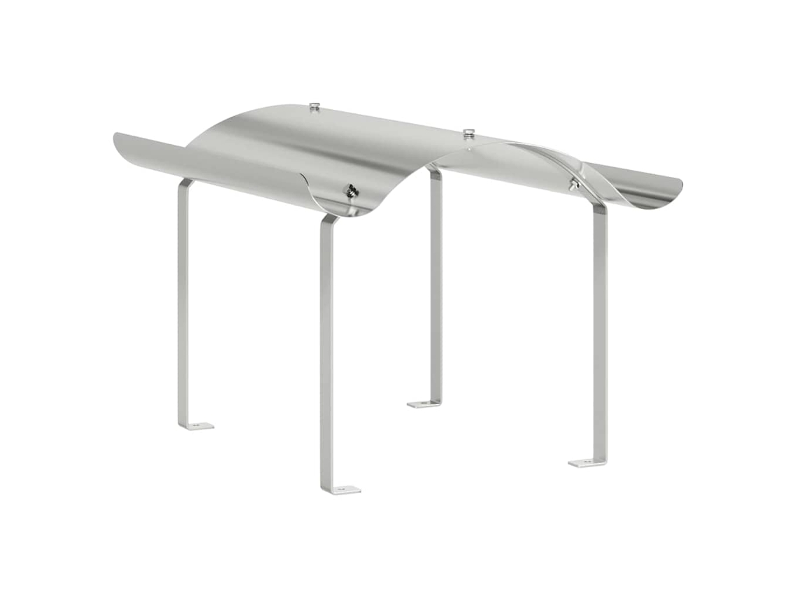 Conjunto 1 Capô De Chaminé Vidaxl Prateado Aço Inoxidável (59,5 X 50 X 36,5 Cm)