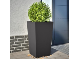 Vidaxl Vaso/floreira De Jardim 2 Pcs 45x45x75 Cm Aço Preto