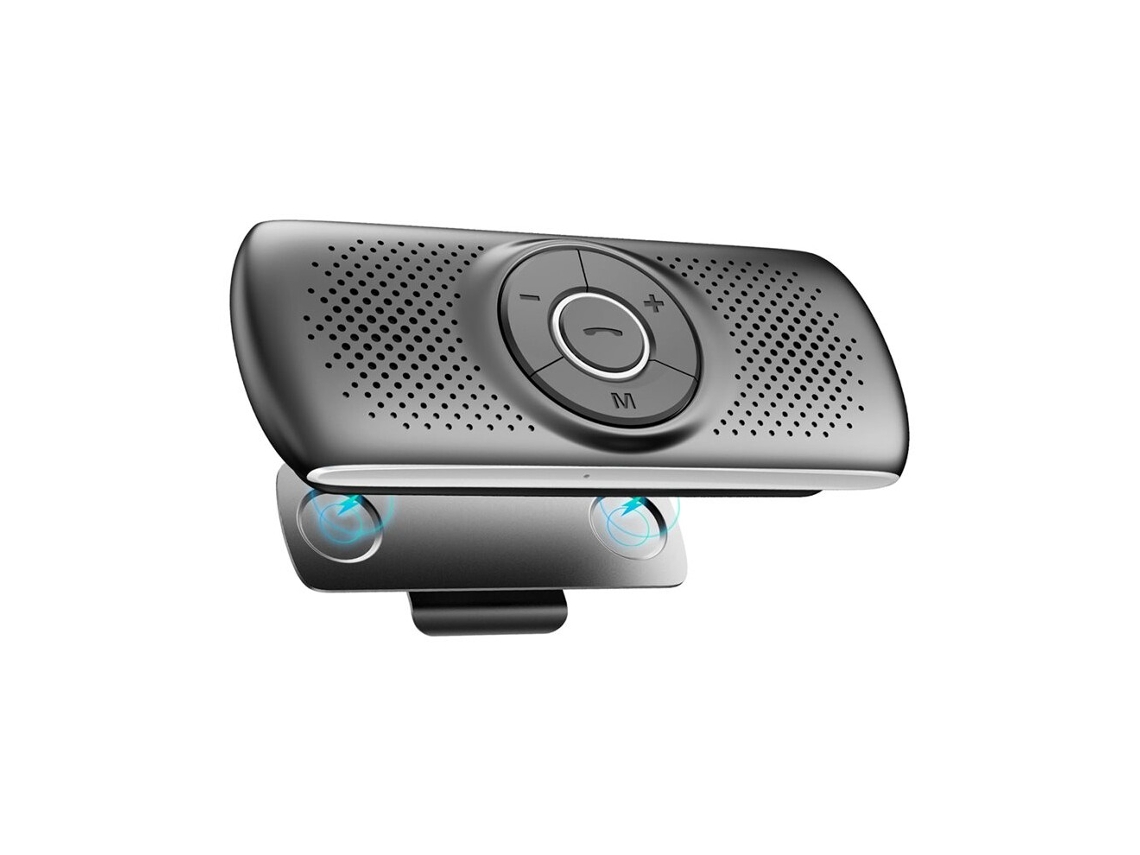 Altifalante Automóvel 5.3 Chamadas Alta voz, Música, Assistente Siri, Ranhura para Cartão Tf, Clipe de Fixação no Quebra sol