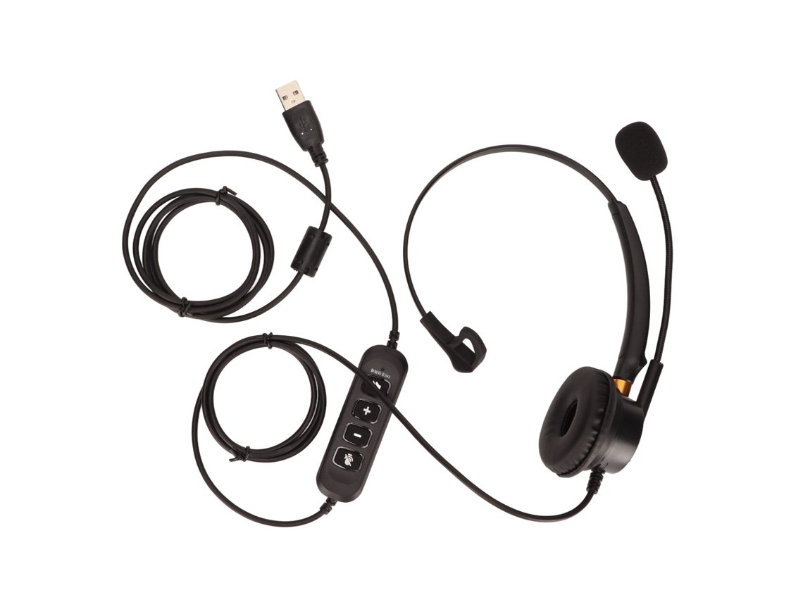 Auriculares Mono Enc para Centros de Llamadas, USB Plug and Play S/MARCA