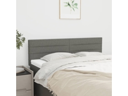 Vidaxl Cabeceiras Cinzento-escuro 144x5x78/88 Cm Tecido