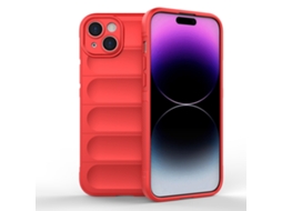 Capa Halinuia Para Iphone 15 Plus Magic Shield Tpu Vermelha (proteção Total, Interior Em Flanela)