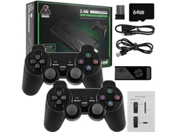 Mais De 20.000 Consoles De Jogos De Tv Retrô Hdmi 4k Com 2 Controles Sem Fio E Joystick 4k 100 Novo Brilvibera