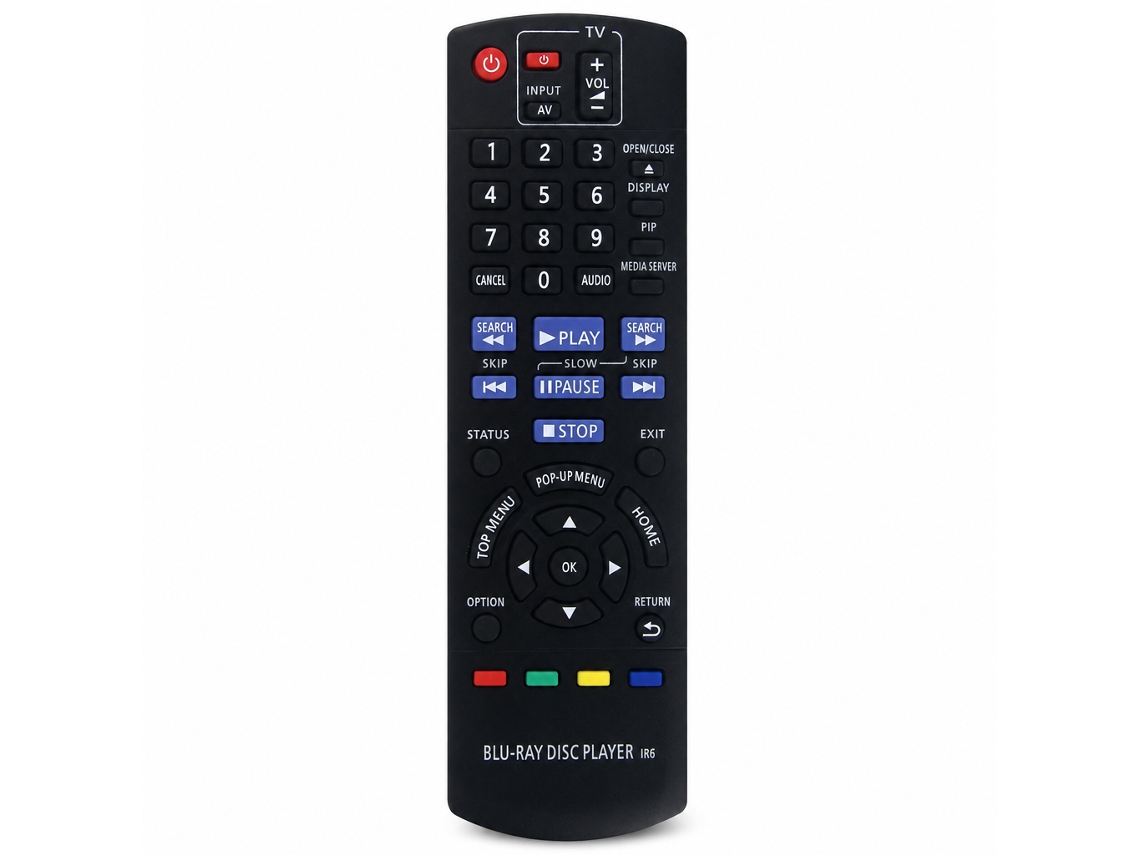 Comando À Distância Compatível Com Leitor Blu-ray Panasonic E Tv, N2qayb000577_dae