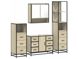 Bathroom Furniture Set, Bathroom Furniture Sets Vidaxl Marrom Madeira Processada (n/a)