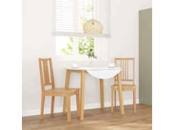 Vidaxl Cadeiras De Jantar 2 Pcs Madeira Seringueira Maciça Natural