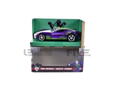 Carro Miniature Collection JADA TOYS 1/32 Chevrolet Corvette Joker 2007 Roxo / Verde / Branco 32096Pur