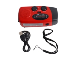Radio de emergencia solar con luz LED, FM/AM, NOAA y carga USB | S/MARCA