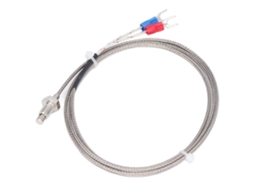 Sonda Termopar Tipo K Parafuso M6 Sensor Temperatura Fio 0-400℃ 1 Metro