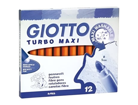 GIOTTO Turbo-Maxi Marker Laranja 12 Pcs.