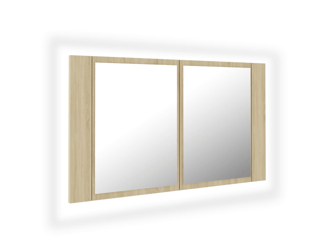 Led Mirror Cabinet, Led Mirror Cabinets Vidaxl Marrom Madeira Processada (n/a)