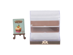 Mali armário de Bolo Miniatura 1:12 para Casinha de Bonecas Padaria Display Acessório Diy