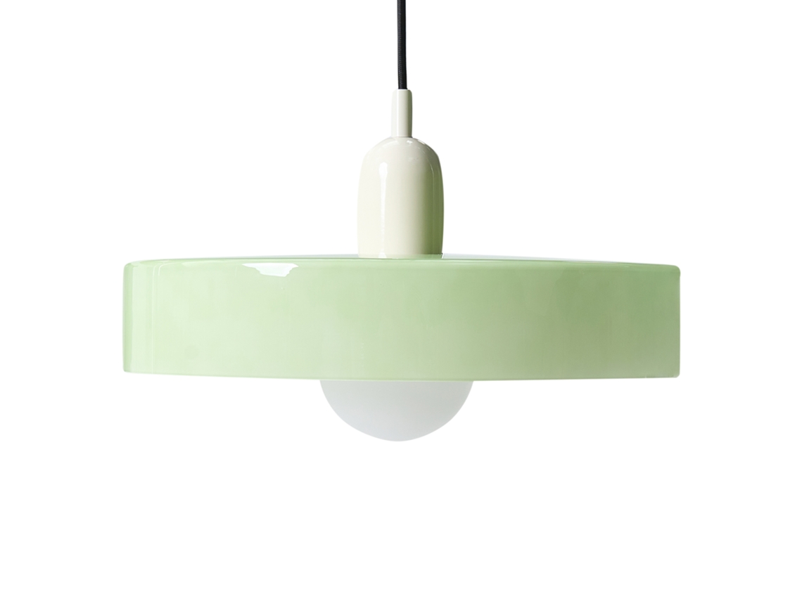 Lámpara Colgante Beliani Paala De Vidrio Verde 35x35x148